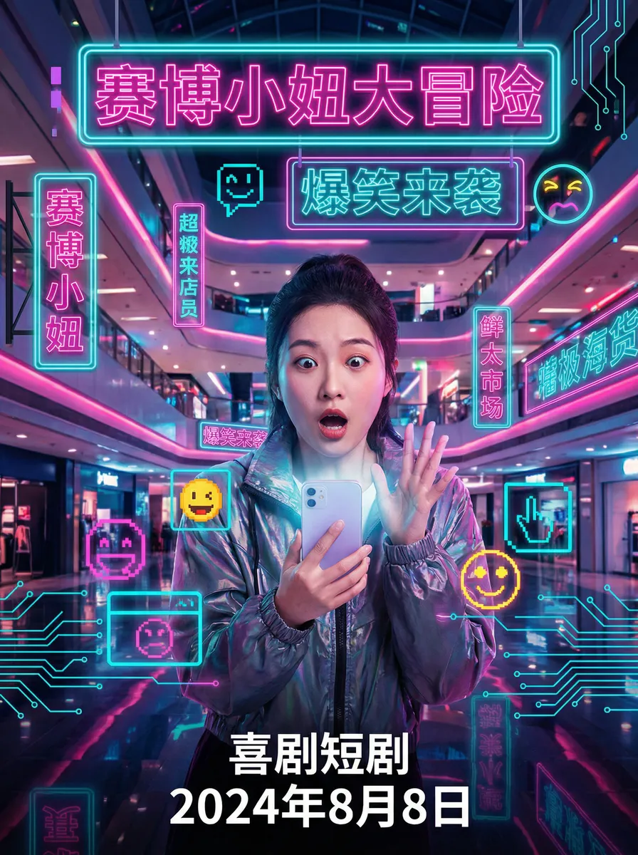 午夜dj免费观看在线视频 搞笑喜剧短剧 - 赛博小妞大冒险海报